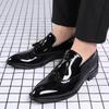Trend Men Dress Shoes for Men Oxfords Patent Leather Brogue Shoes Classic Business Suits Formal Shoe Man Tassel Leather Loafers