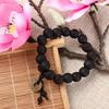 Women Charm Wrist Bracelet Buddha Beads Wood