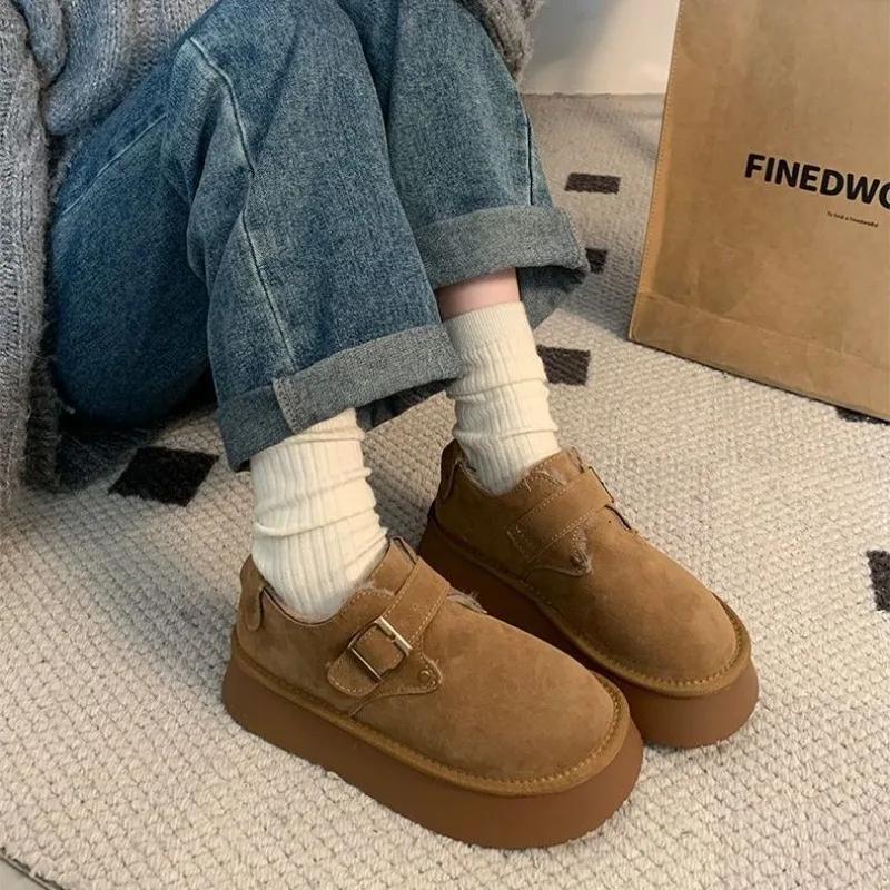 Женская обувь, элегантная, со средним каблуком, круглым носком, на скользящей подошве, зимние ботинки для женщин, весна-осень, высокое качество, большой размер, теплый, 39