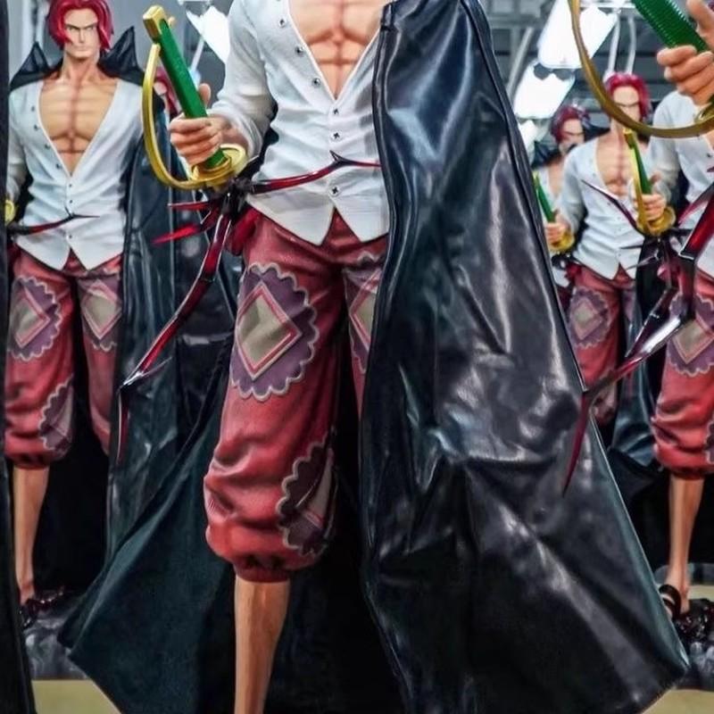 In Stock 67cm One Piece Shanks Anime Figure Large Red Haired Shanks Pvc Statue Model Doll For Room Decor Collection And Gifts