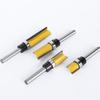 1/3/4pc 1/4 Inch 6.35mm Shank Template Trim Hinge Mortising Router Bit Straight End Mill Trimmer Cleaning Flush Trim Tenon Cutter for Woodworking