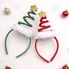 Hair Hoop Festive Plush Hair Headband Fabric Hair Headband Cute Christmas Tree Headband For Party Decoration Holiday Photo Prop