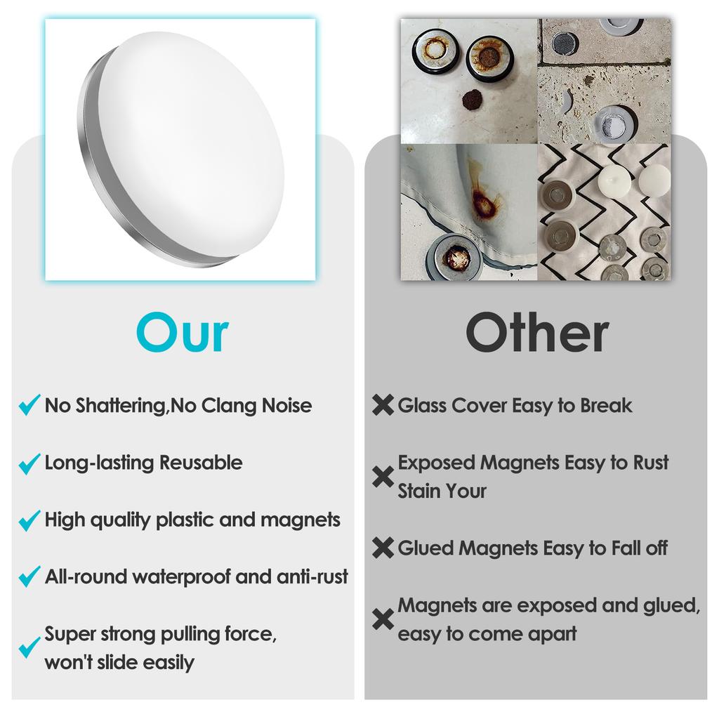 12 пар магнитных утяжелителей для шторки для душа, водонепроницаемые, многоразовые, магнитные магниты для штор, сверхпрочные магнитные утяжелители для штор