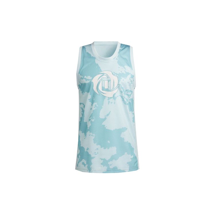 Adidas Derrick Rose Graphic Print Basketball Tank Top Men Tops Mint-Green GV4697