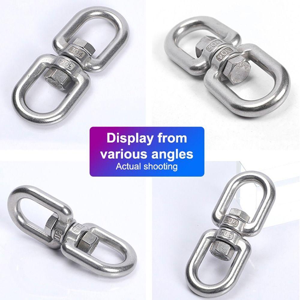 1Pcs 304 Stainless Steel 8 Ring Hook 4mm 5mm 6mm 8mm Marine Anchor Swivel New Carabiner Clasp