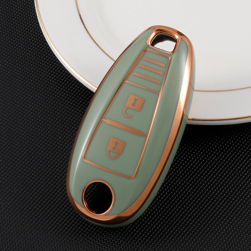 Для Suzuki Baleno Ertiga Ciaz Ignis Kizashi Swift SX4 S-cross Vitars TPU кожаный чехол для смарт-ключа автомобиля сумка-протектор брелок