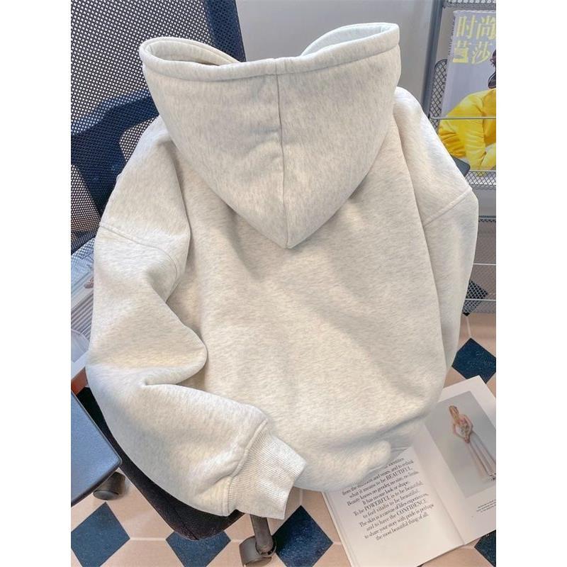 Hooded Sweatshirt Autumn and Winter Hoodies Plus Size Women's Hoodie Couple Padded Thickened Top