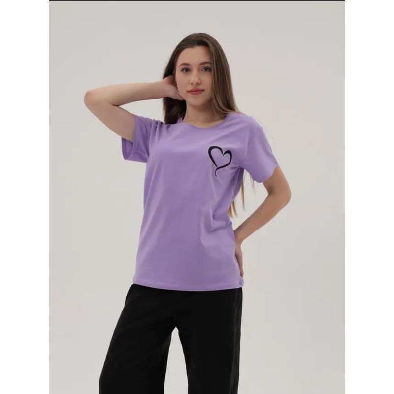 Fashion Style New Arrival Fashion Print Loose Crew Neck Cotton T-shirt Loose Printed Cotton T-shirt