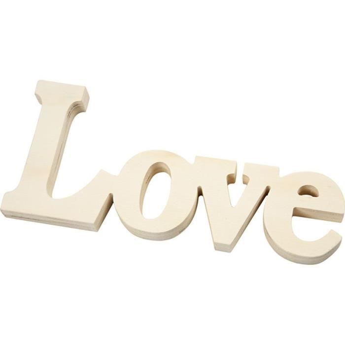 Decorative Word - LOVE - Solid Wood - 23 X 10 Cm - Contemporary Style