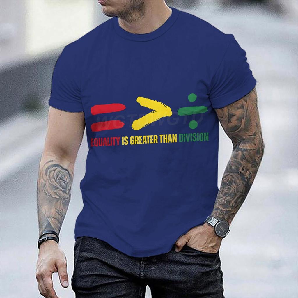 Equality Is Greater Than Division Math Symbol Black History T-ShirtUnisex Math Teacher Gifts Tshirts Fun Juneteenth Tshirt