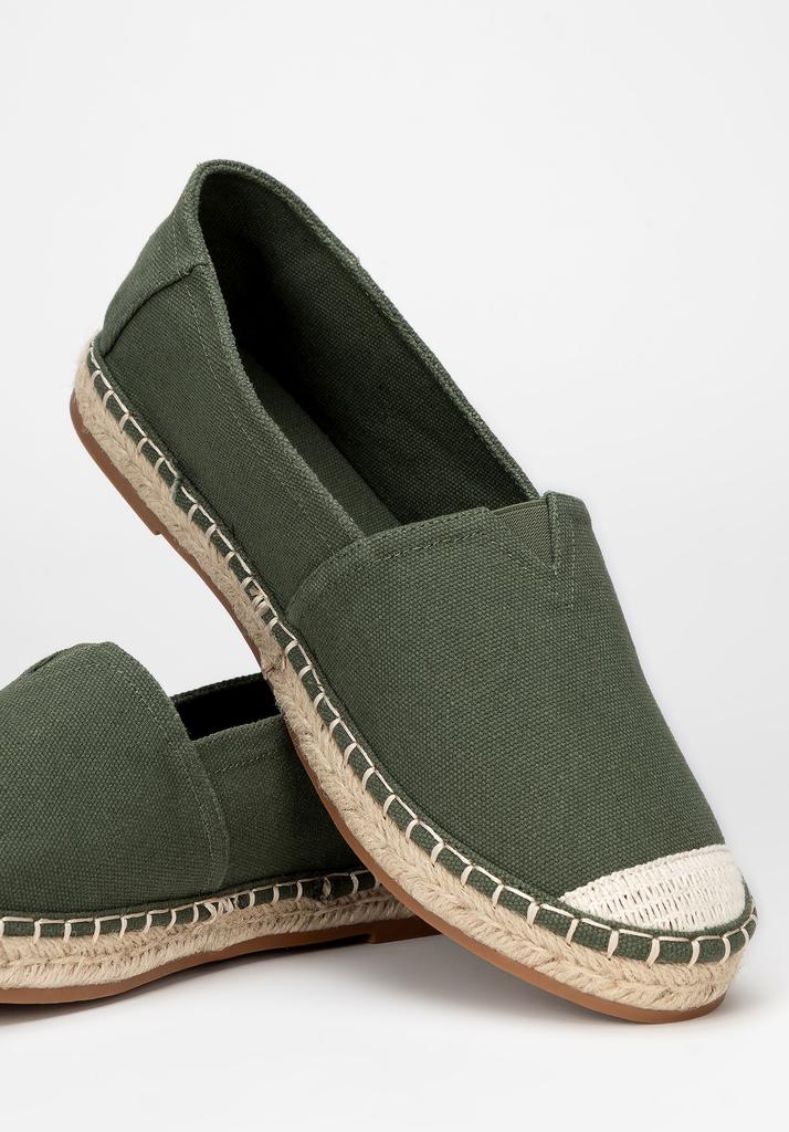 Wittchen Men's Espadrilles With Braided Toe Green Textile Material