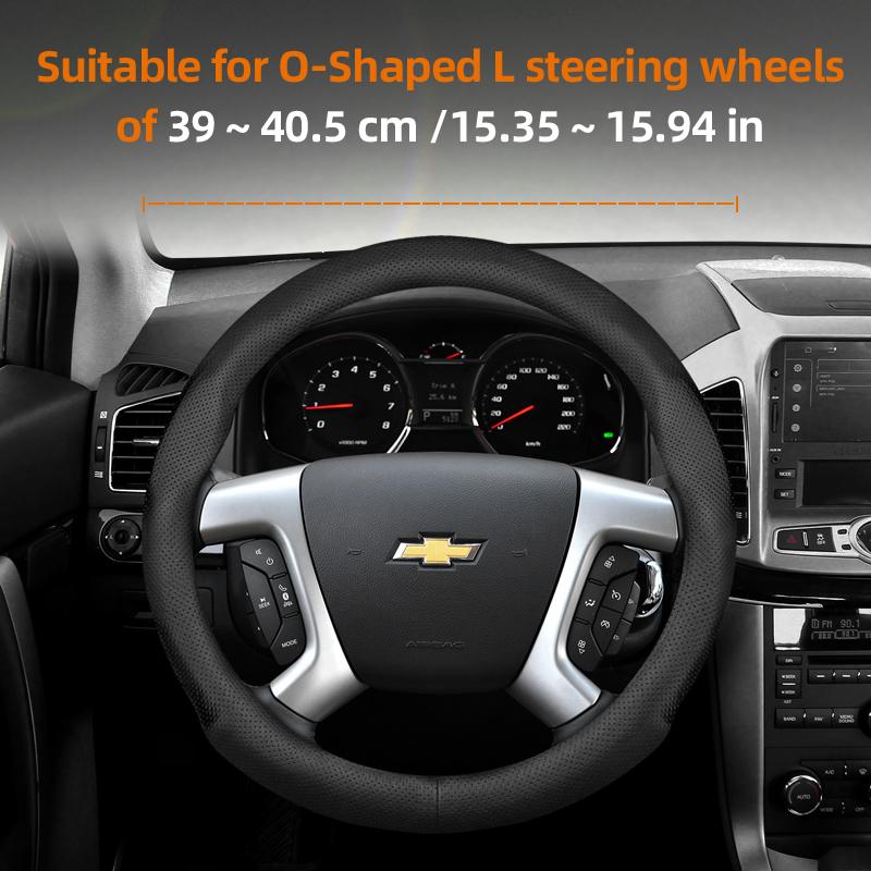Подходит для Chevrolet Ультратонкая Дышащая Кожаная Накладка на Руль Подходит для Celze Spark Captiva Orlando Lacetti Equinox Malibu Monza Expre