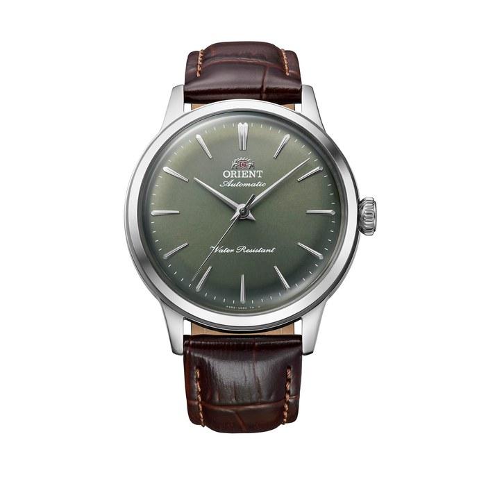 Orient Автоматические механические часы Orient Bambino 36 RN-BB0102E Мужские Зеленые, 3-летняя гарантия производителя