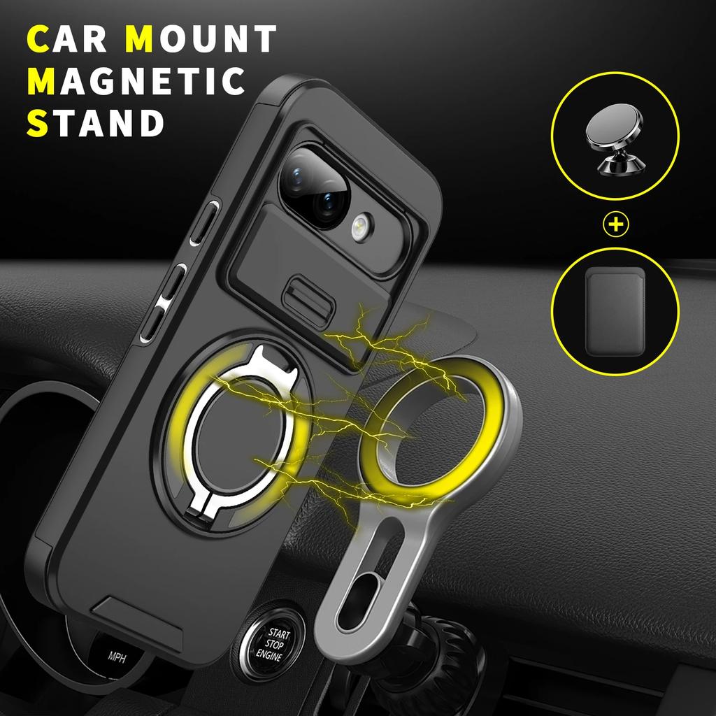 Чехол-книжка Slide Lens Armor для Google Pixel 10 Pro XL 5G 9 9A 8A 8 7 Pixel10 Pixel9 Pixel8 Pixel9a Pixel 9 Pro XL