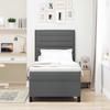 Box Spring Bed with Mattress Dark Gray 80 x 200 cm Fabric