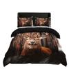 Forest Deer Duvet Set 3D Animal Digital Printing Bedding Set Bedroom Room Decoration