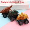 Dinosaur Pull Back Car Toy With Plastic Dinosaur Model For Kids Play And Interactive Learning