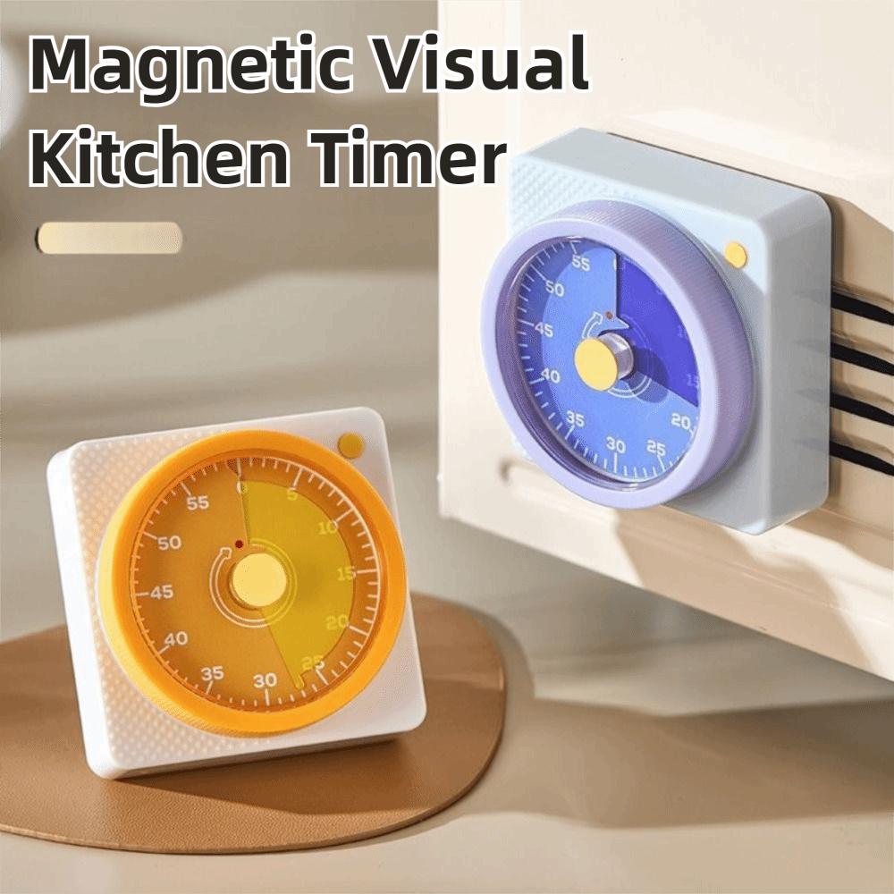 Магнитный таймер для учебы Детский таймер Механический будильник для класса Визуальный кухонный таймер Готовка