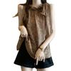 Fashion Chiffon Tank Top Women's Summer Plus Size Shirt Hanging Neck Top