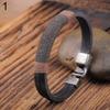 Men Vintage Wide Faux Leather Wristband Buckle Bracelet Cuff Jewelry Gift