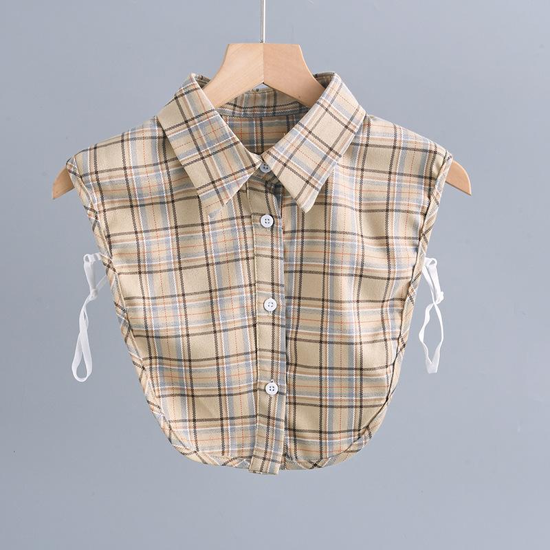 New Fake Collars Woman Vintage Half Shirt False Collar Woman Embroidery Detachable Lapel Collar Faux Col Accessories