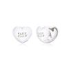 Sanrio Hello Kitty Jewelry New Heart Collection Silver Heart One-Touch Earrings Hlse361