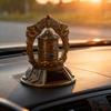 Solar Powered Tibetan Prayer Wheel Buddhist Decorative Ornament for Meditations,Yogas,Relaxation Decors Car Accessories