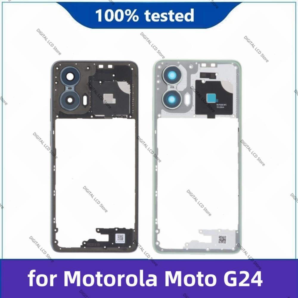 NEW For Motorola Moto G24 Back Cover Middle Frame Holder Housing Repair and Replacement XT2423