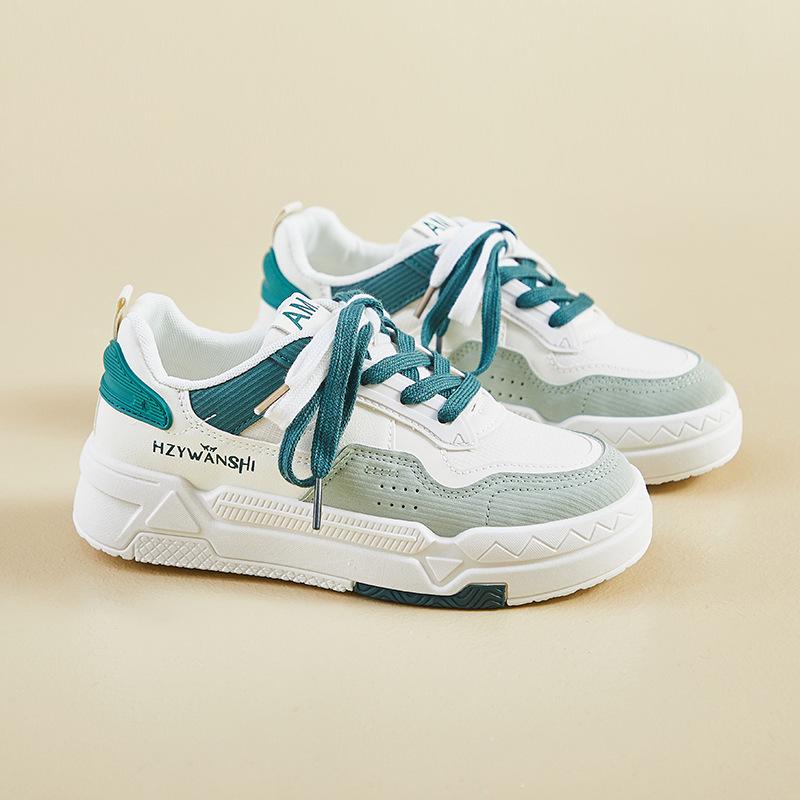 «Женские белые кроссовки на платформе, весна 2025 г. — корейский стиль»