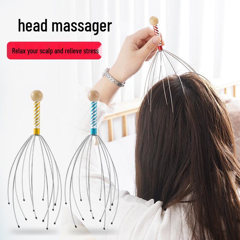 Octopus Head Massager: Soul-Soothing Scalp Scratcher & Meridian Relaxation Device