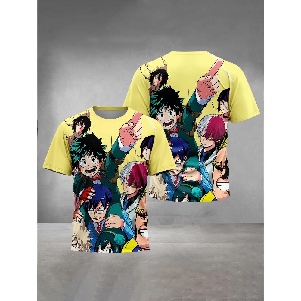 Children's Summer 3D Printed Clothing My Hero Academia Boys and Girls' T-shirts Short-sleeved Tops