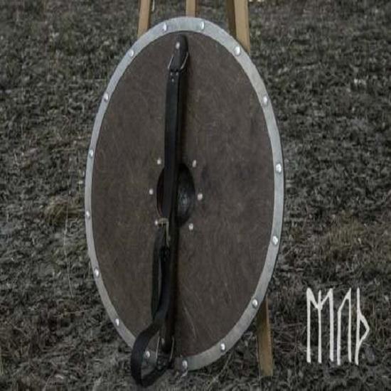 24-дюймовый воин из дерева и стали Viking Round Shield Armor Готов к битве Декоративный красный