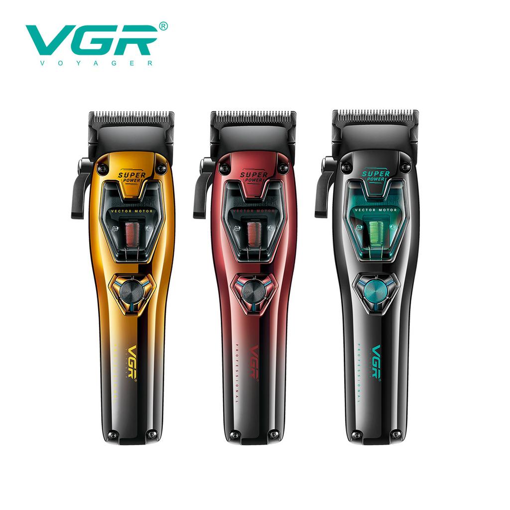 VGR Hair Clippers Professional Hair Cut Machine 11000RPM Electric Clippers Adjustable Metal Trimmers for Men V-668 LED Intelligent Digital Display