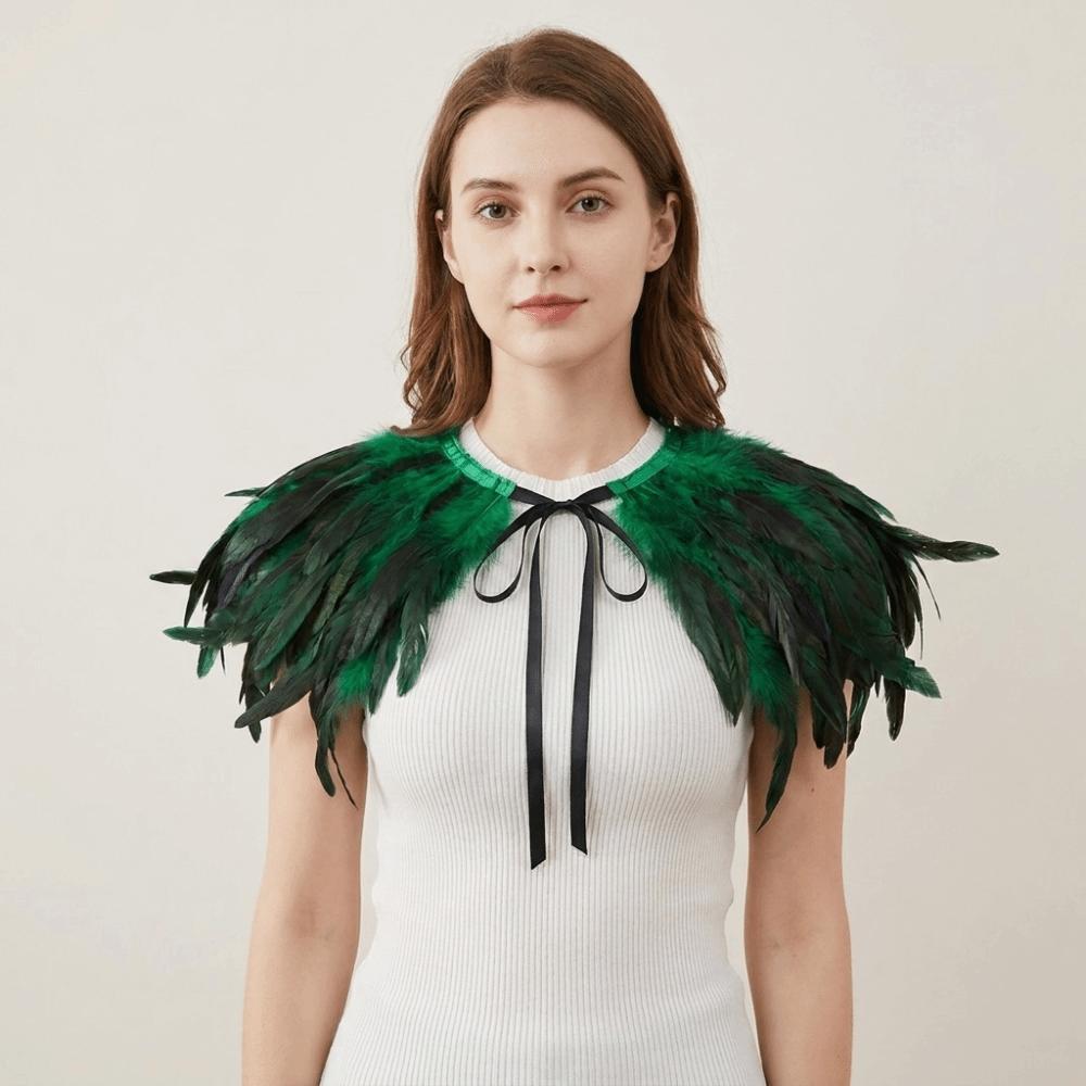 Adjustable Feather Shrug Shawl Luxury Shoulder Fake Collar Fashion Feather Shawl Prom