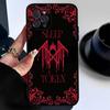 Чехол-брелок Sleep Rock Band T-Token для iPhone 17 16 15 11 13 14 Pro Max Plus 12 Mini Черный