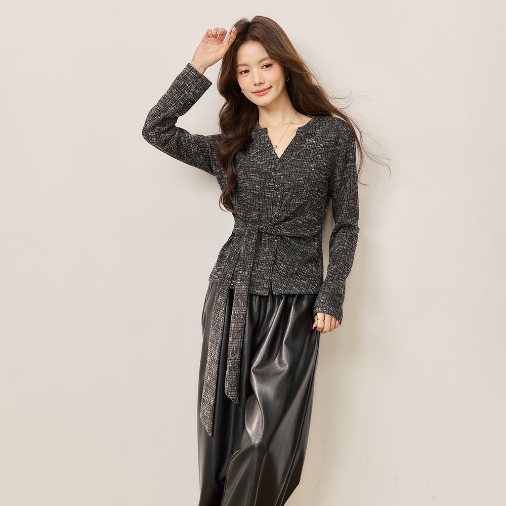 MIXMAX Casual Versatile Temperament Fashionable Age Reducing and Slimming Two-Piece Set