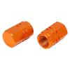 X AUTOHAUX Tire Stem Valve Cap Wheel Valve Cover Car Dustproof Hexagon Aluminum Alloy Tire Cap 10pcs Orange