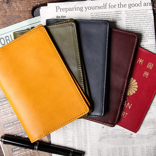 Passport Genuine Passport Boosters Card Notebook Most [Boosters] Case, Bi-Fold, Leather, Cover, Minervaliscio, Men's, 5.5 Inch, Case, Cover,