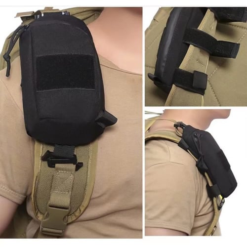 nalaina Multifunctional Belt Pouch, Military, Tactical, Airsoft Backpack, Small Item Storage, Water-Repellent, Molle Compatible, Lightweight, Large Ca