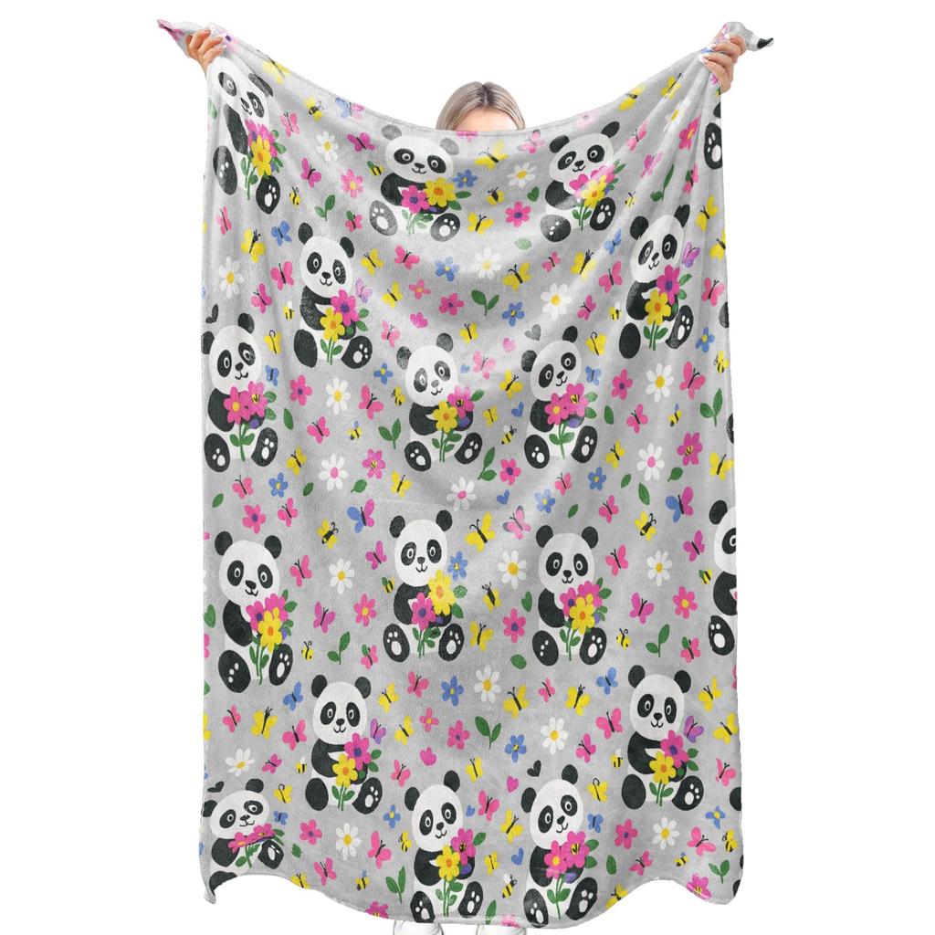 Super Soft Funny Butterfly Throw Blanket Cozy Fleece Fuzzy Plush Flannel Blanket for Travel Camping Living Room Sofa Decor Gift