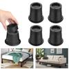 4Pcs Adjustable Round Bed Risers Circle Furniture Risers 3300 Lbs Capacity Non-Slip Design Chair Table