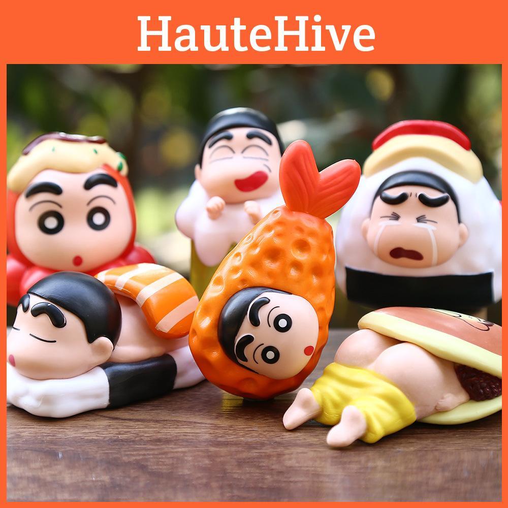 Shin Chan Crayon Food Themed Figurine Toy Desktop Decoration Anime Peripherals