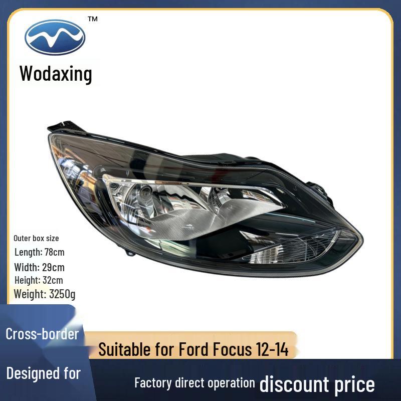 Передняя фара для Ford Focus 2012-2014, модель 8A69-13W029-AB, черный корпус.