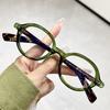 Retro Japanese Tortoise Shell Round Frame Glasses - Small Literary Style for Women