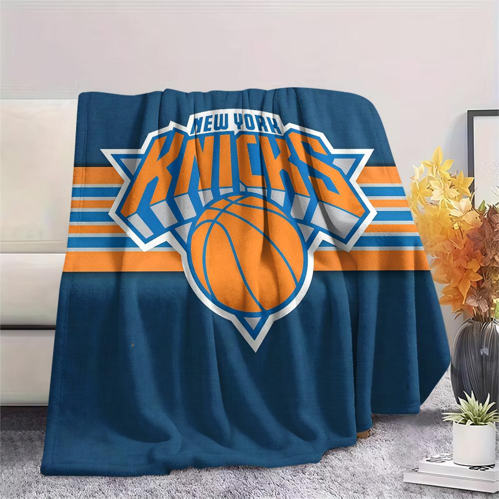York Knicks Flannel Blanket, High quality Comfortable for All Seasons, Home Decor, Warmth and Comfort