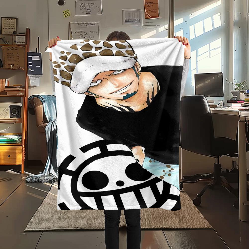 Фланелевое одеяло с принтом персонажей One Piece, Высококачественное, Удобное для всех сезонов, Декор для дома, Тепло и уют, Идеально для рождественских подарков