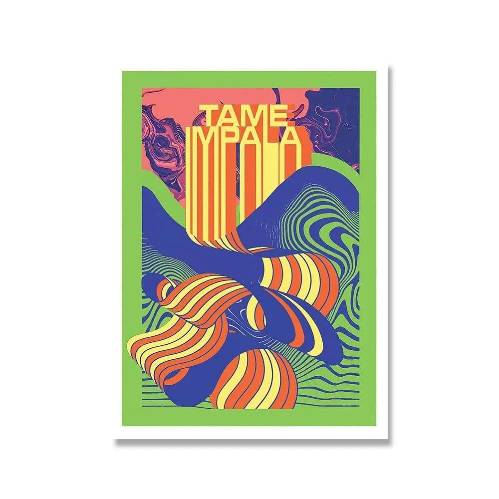 Постер «Приручить Импалу на Гластонбери», винтажный красочный чехол, холст, картина, ретро настенные панно для гостиной, украшение дома