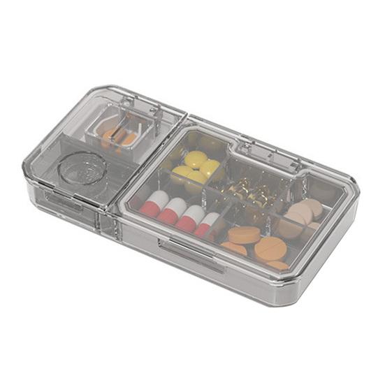 Pill Cutter Case Multiple Compartments Outdoor Supply Compact Tablet Cutter Splitter Divider Good Cutting Eco-Friendly