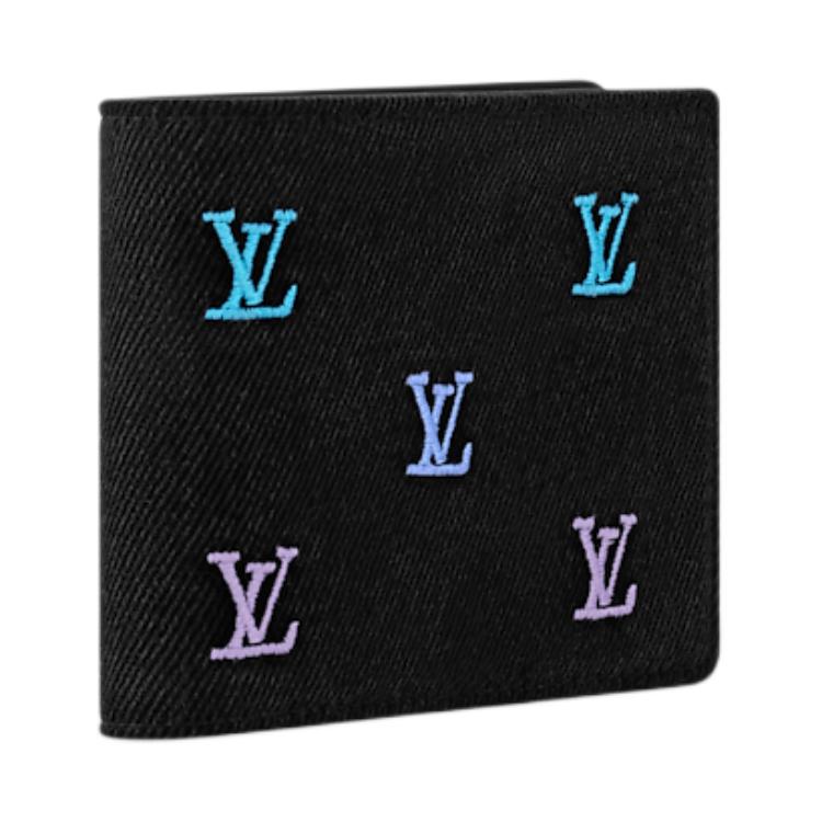 Louis Vuitton Multiple Embroidered Denim Wallet Women wallet Gradient-Blue M13964