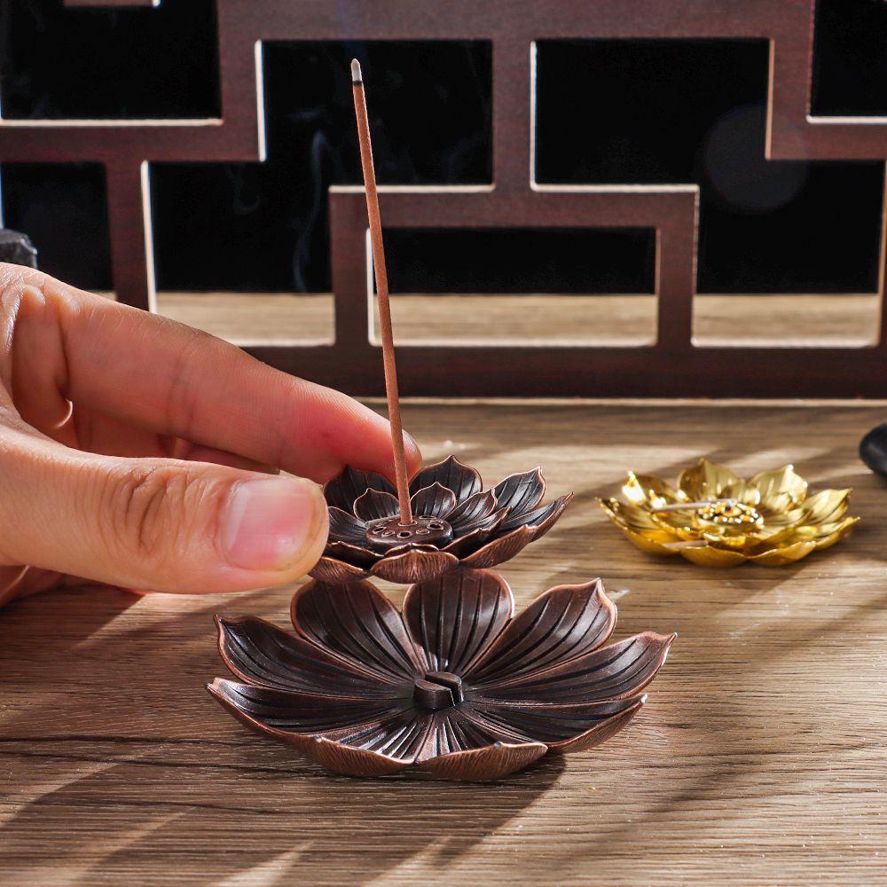Sandalwood Line Incense plate Yoga Incense Burner Joss-stick inserted Buddhism Lotus Incense Holder